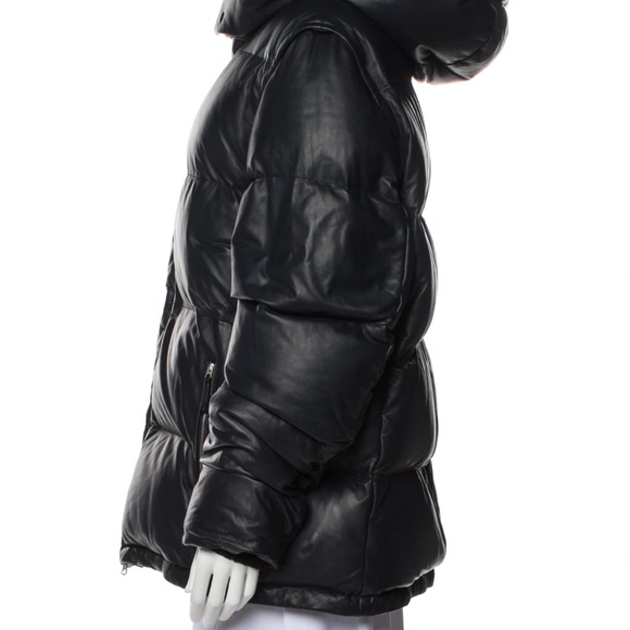 Burberry Detachable Sleeve Hooded Puffer Jacket- Lamb Leather - Picture 8 of 15